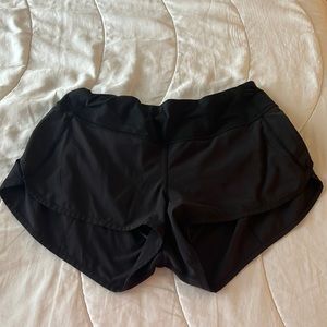 Black lululemon speed shorts